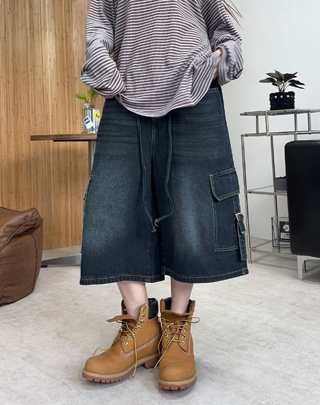 SATIIIZ（サティーズ）の「Letty Strap Cargo Bermuda Denim（Pants）」
