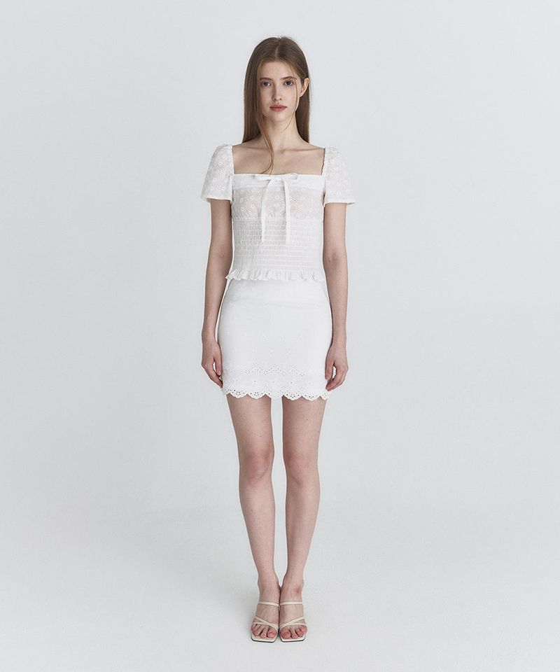 Scarlett mini skirt (Ivory)