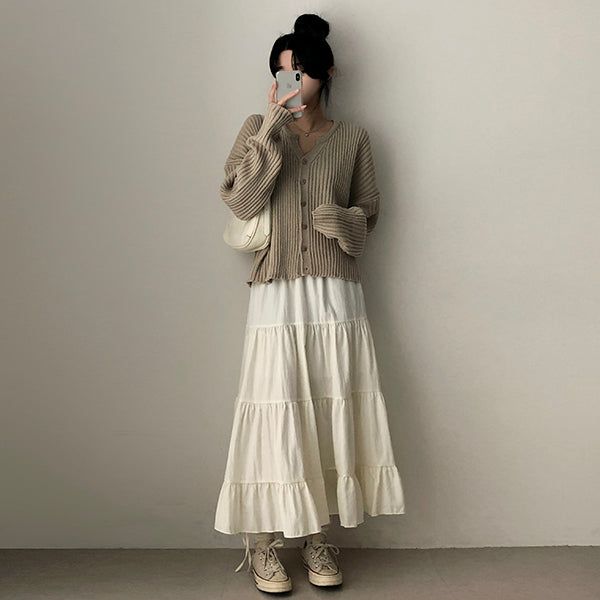 Dirt snap knit cardigan