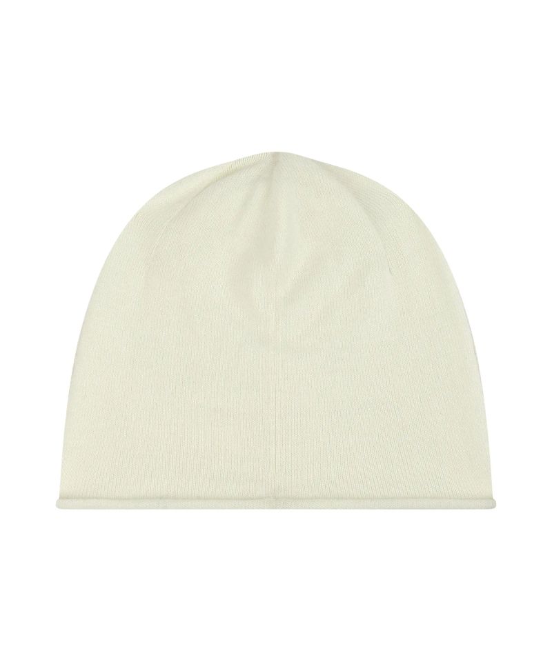 mah LOGO ROLL BEANIE_IVORY