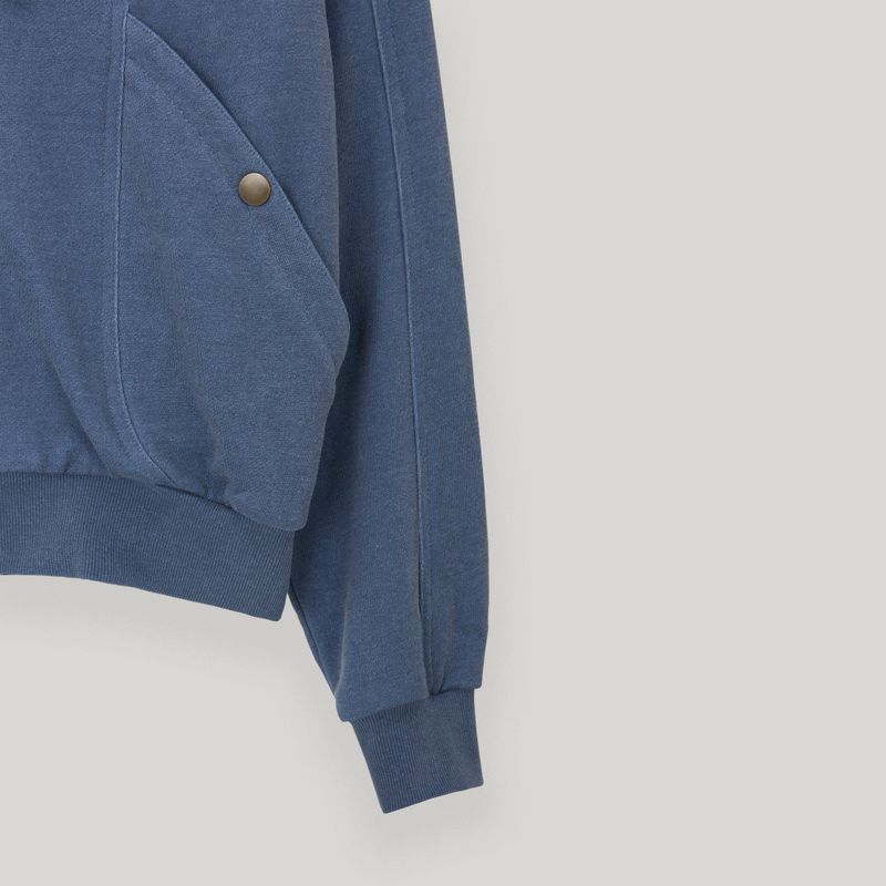 Blue Butterfly Pigment Jersey Zip-up