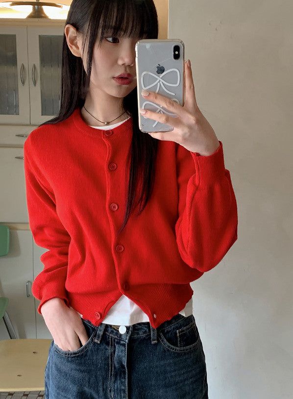 Basic Spring Round Knit Cardigan (10color)