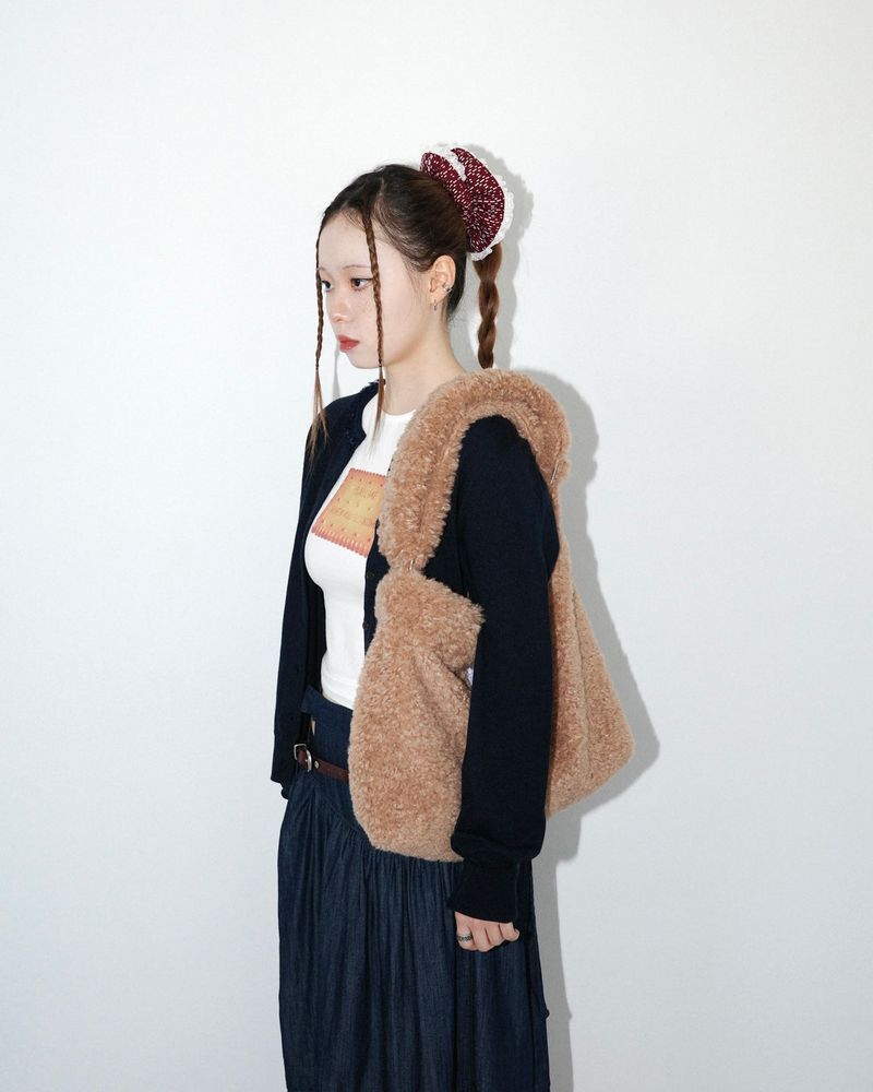Teddy fluffy big bag _ camel