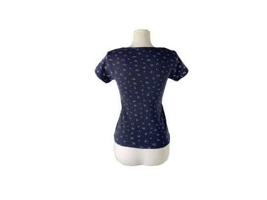 エルタパンチングフラワー半袖Tシャツ