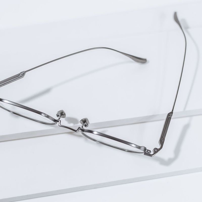 Knouun Square titanium glasses CODE. 102. A Dark Gray