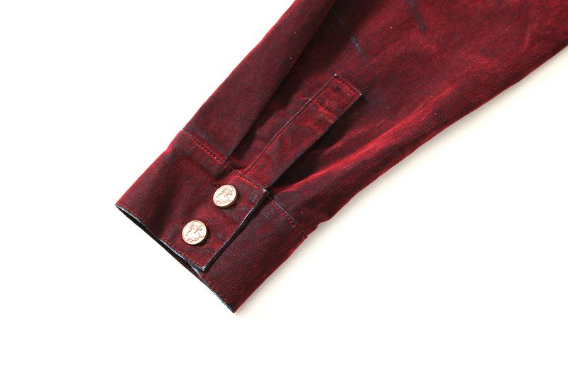 BLAZE WASHED FLOCKED DENIM SHIRT