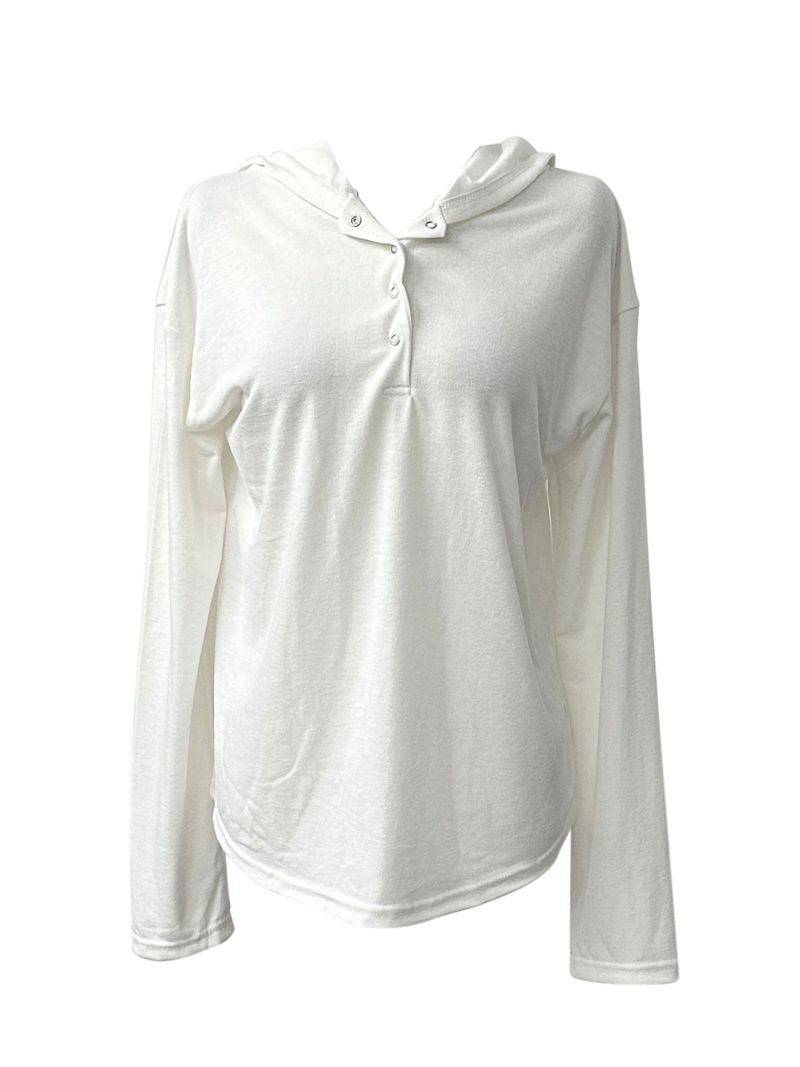 dotto loose-fit snap hoodie T (3color)