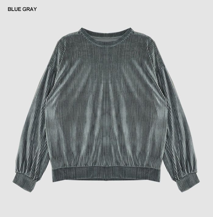 Glitter ribbed velvet top
