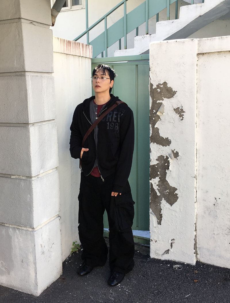 No.1404 CREW hood ZIP-UP (3color)