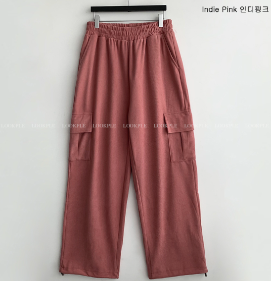 [In-house production]  First Corduroy Cargo String Wide Pants
