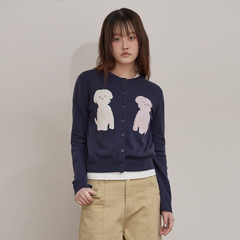 Puppy Boucle Cardigan