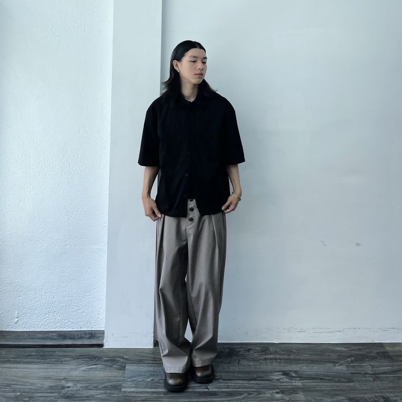 Black Line Structure Shirt