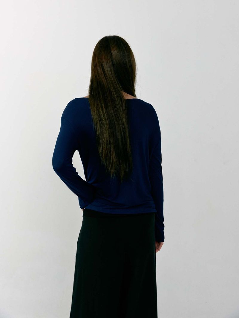 Fingerhole Long Sleeve (Navy)