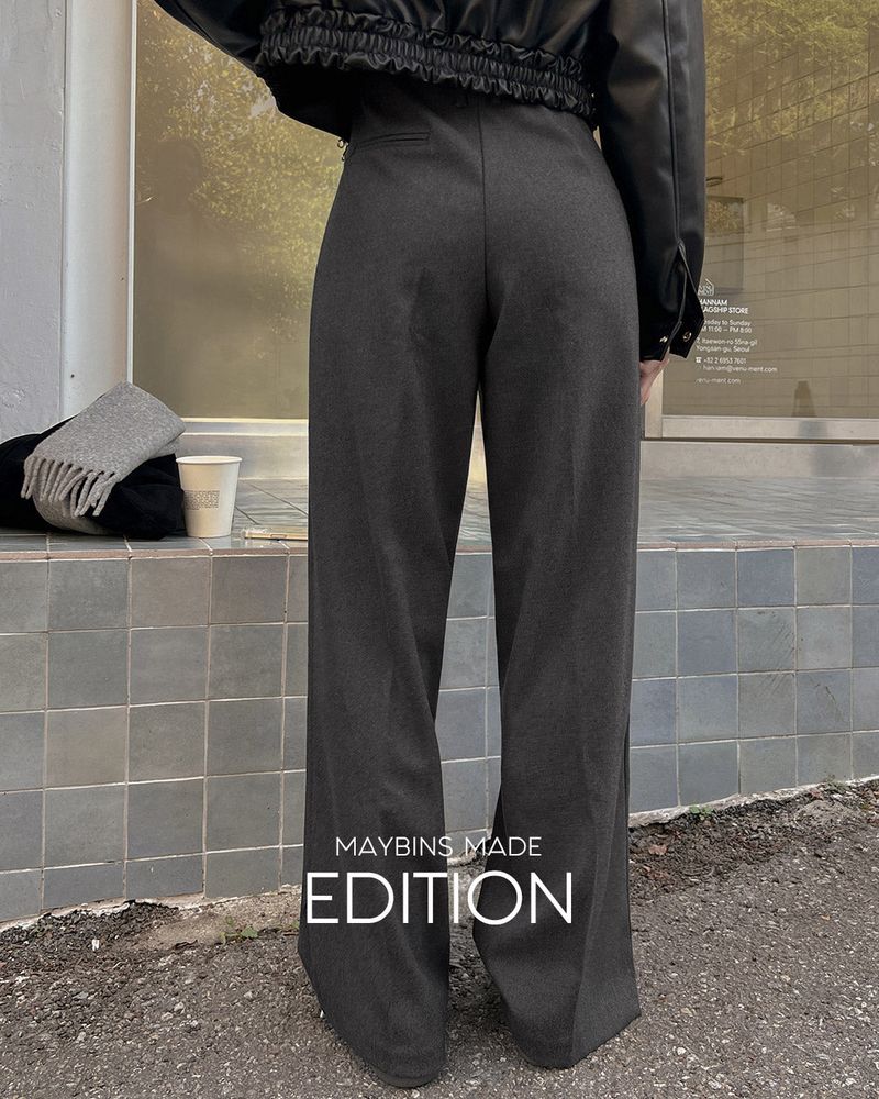 【MADE】No button Wide slacks