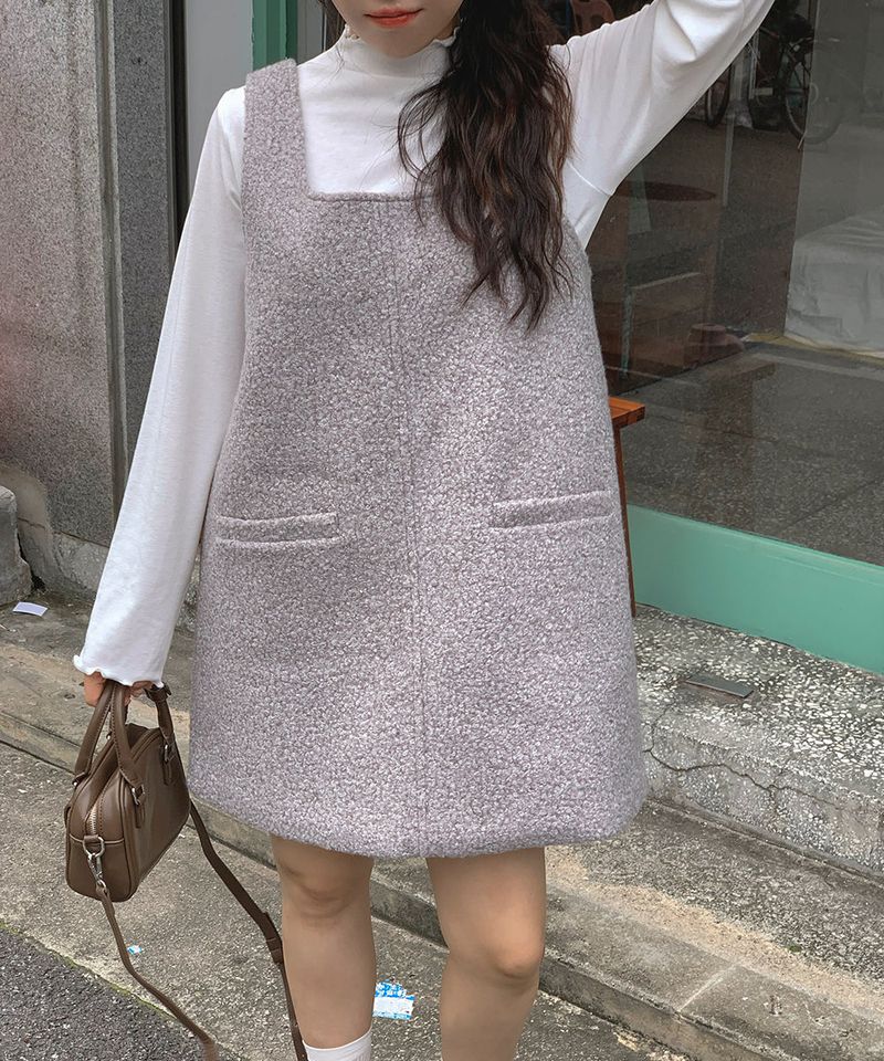 Winter Bouclé Bustier Mini Dress