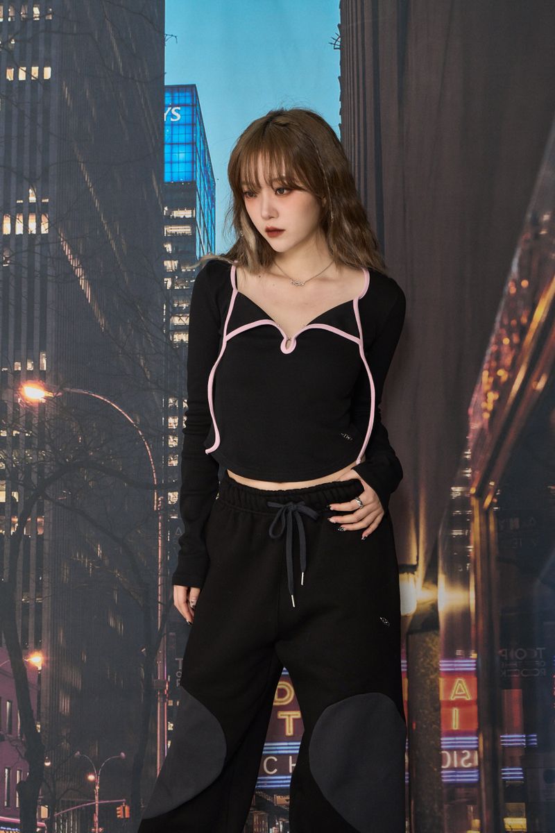 CHERRYQUIRI(チェリーキュリー)の「STRING HOOK TOP (BLACK)(Tops)」
