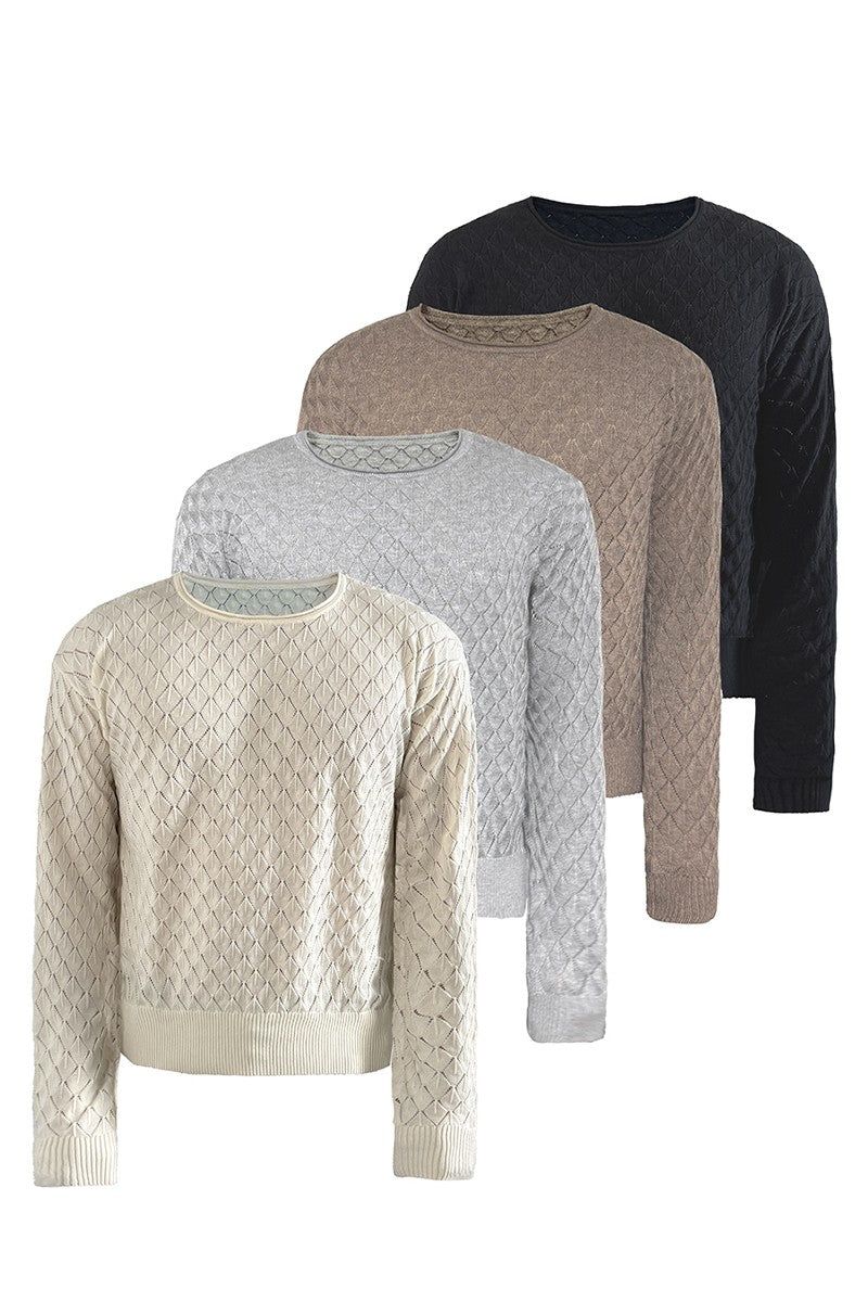 JCAESAR(ジュリウス・シーザー)の「Diamond Cutout Knit Long Sleeve(Tops)」