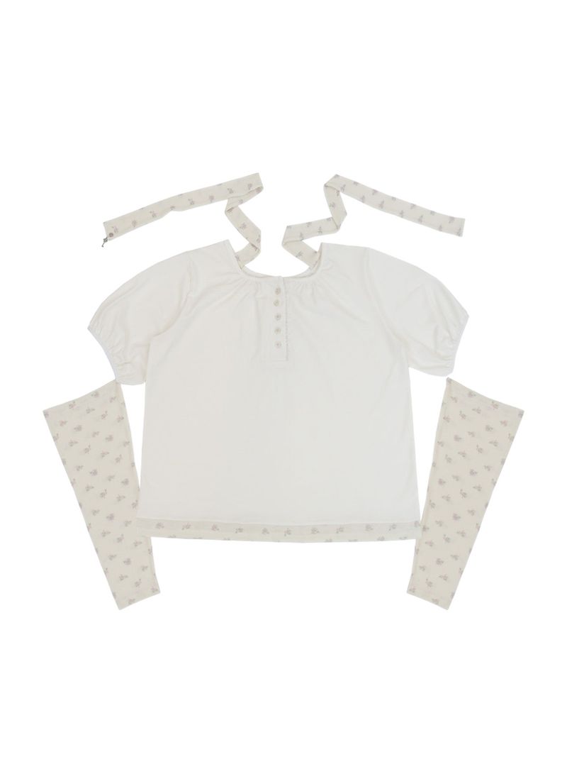  FLORAL PENDANT BACK RIBBON TOP