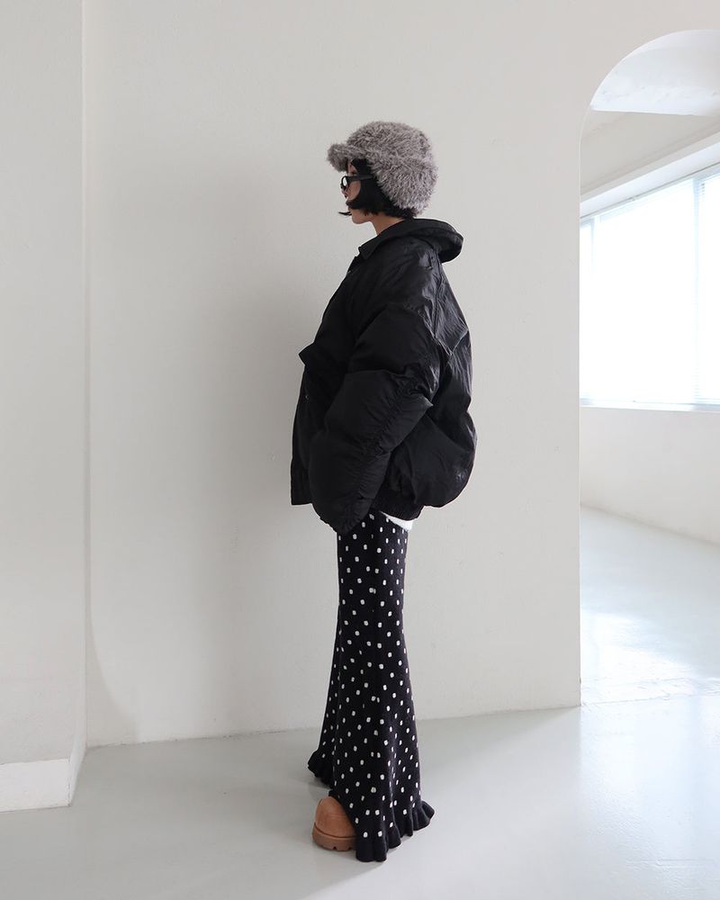 Earrings Roll Up Fur Truffer Hat