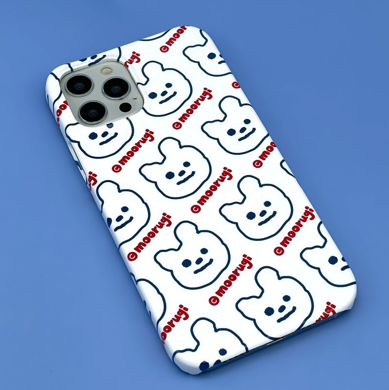 White pattern Bumper Case