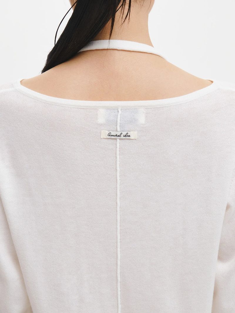 RELAXED HALTER LAYERED PULLOVER
