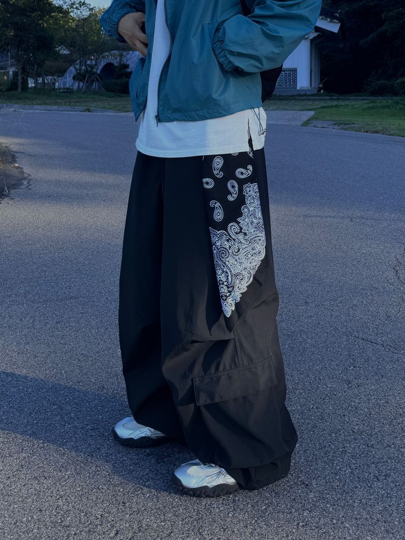 Nylon Low Cargo Pants (2 colors)