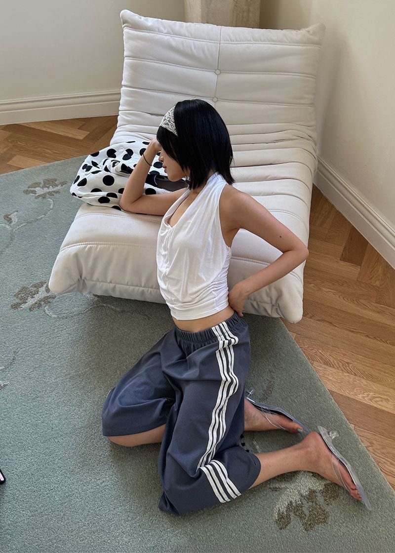 TRACK TAPE BERMUDA PANTS
