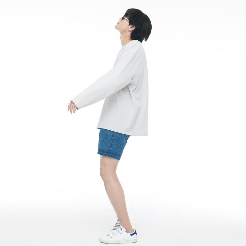 WOVEN T-SHIRT COOL GREY