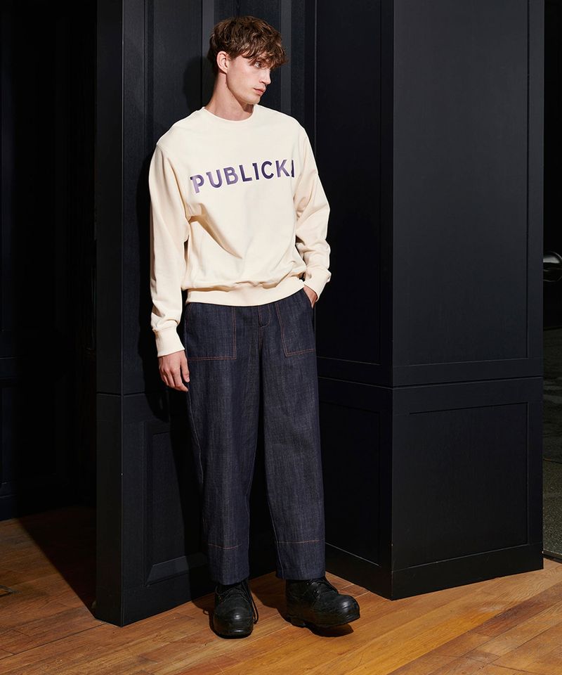 [UNISEX]PUBLICKA LOGO SWEATSHIRT_IVORY