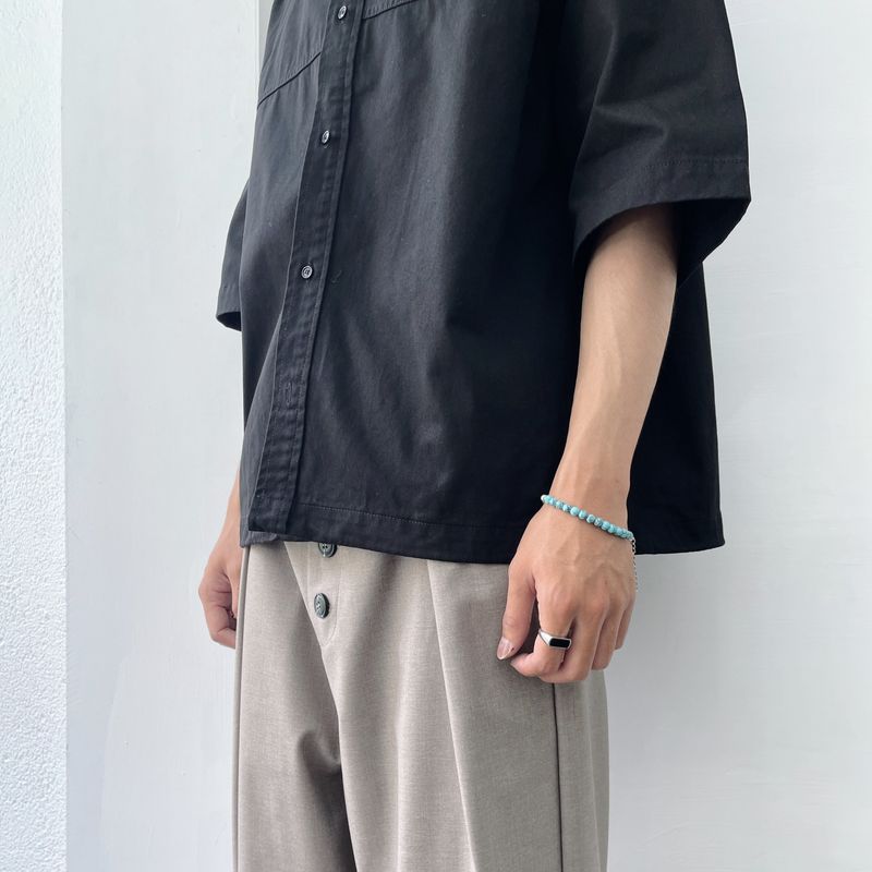 Black Line Structure Shirt