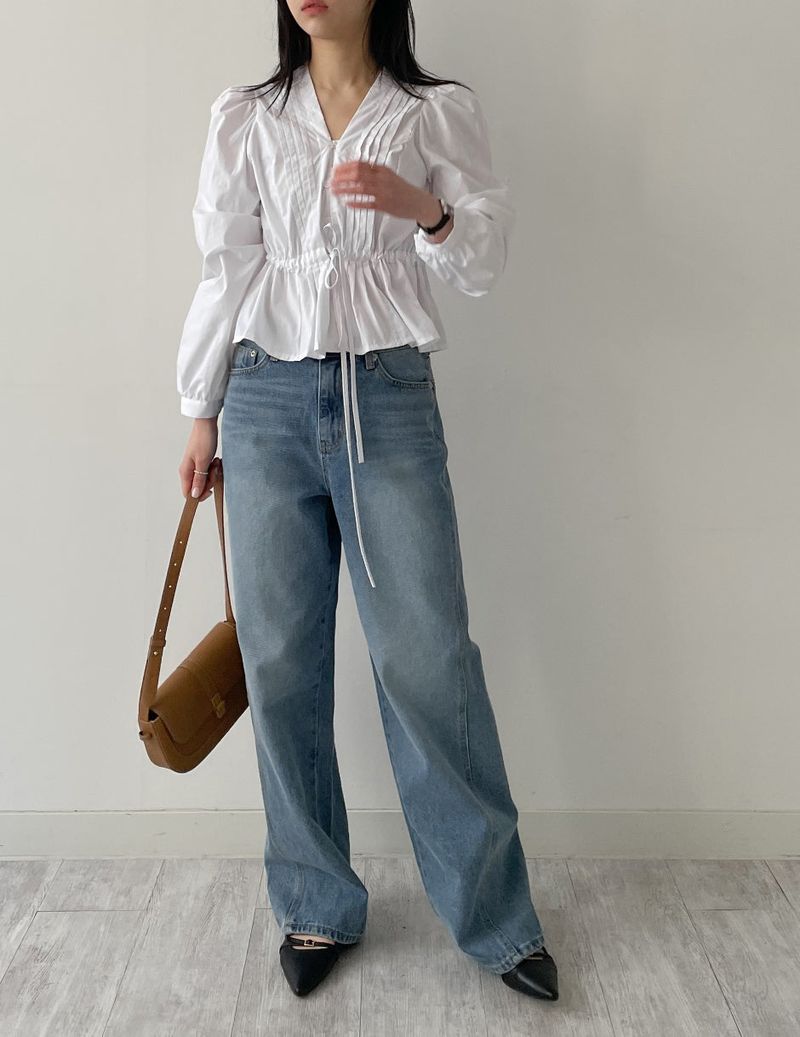 558 Catbrush Wide Denim Pants