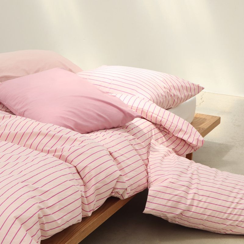 Linea pink pillow case