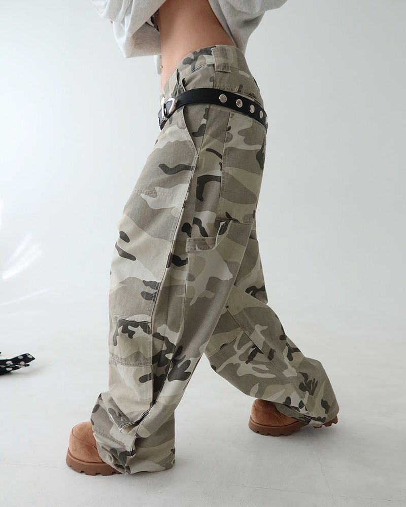 Delight-J（ディライトジェイ）の「[UNISEX] Pintuck Camo Carpenter Wide Pants（Pants）」