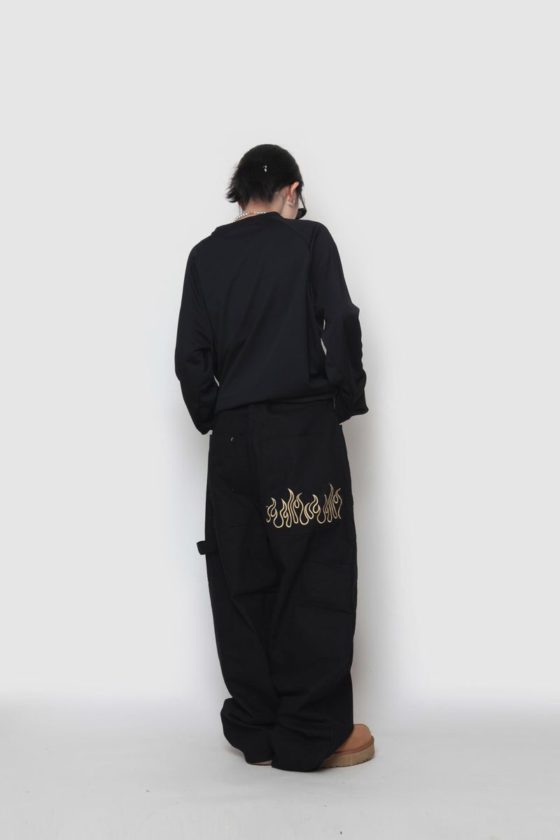 Flame Canvas Wide Pants