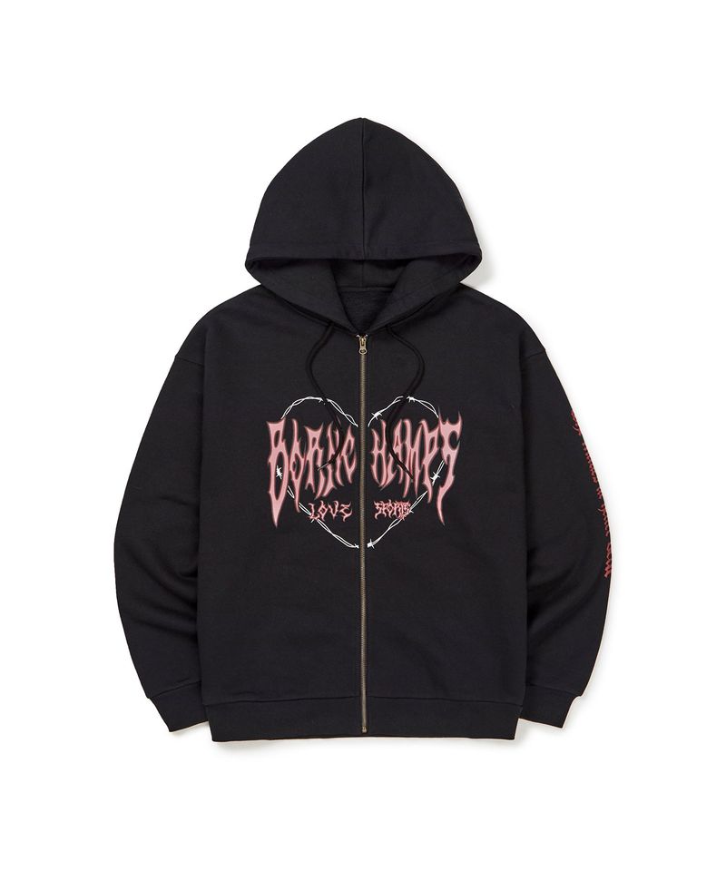 BORNCHAMPS（ボーンチャンプス）の「ハートトライバルロゴフードジップアップ（トップス）」