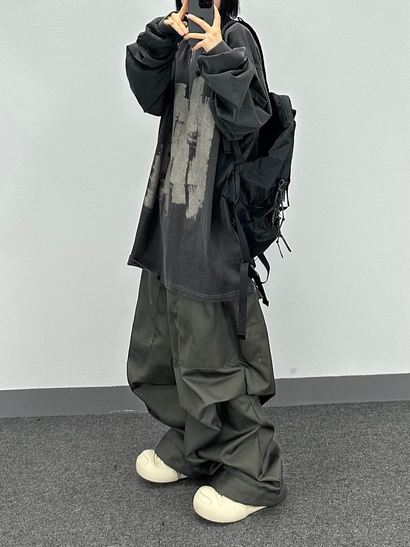 hammer cotton pintuck pants