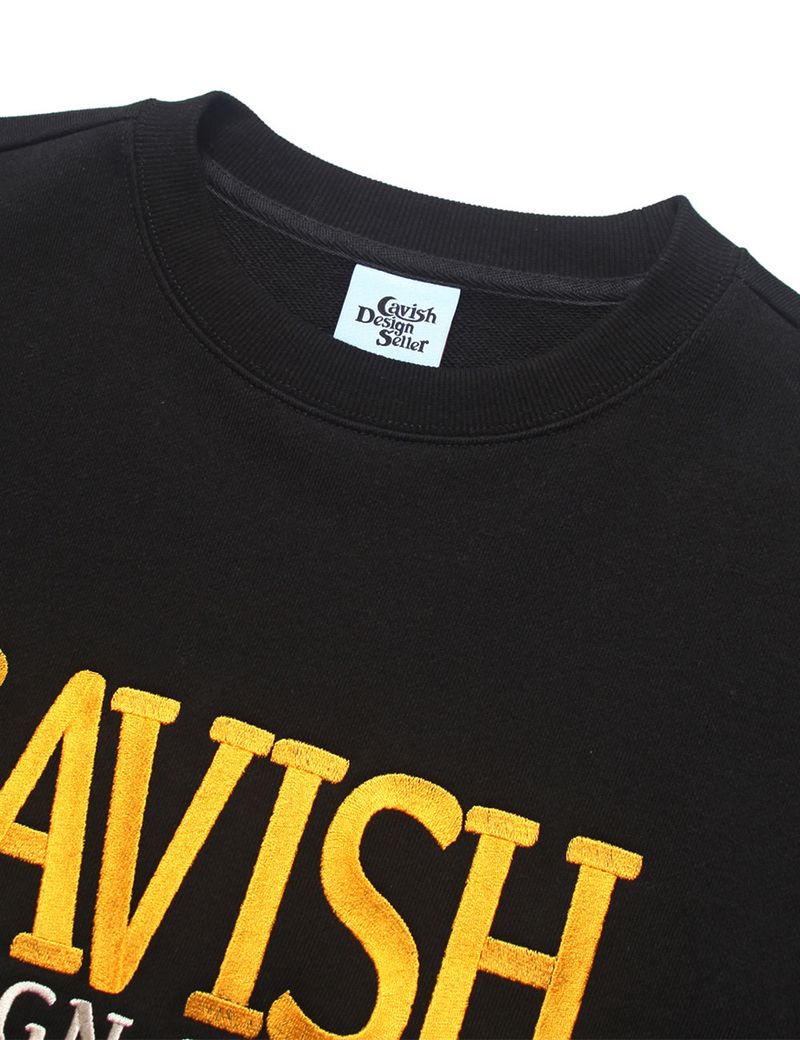 SERIF EMB SWEATSHIRT BLACK(CV2CFUM470A)