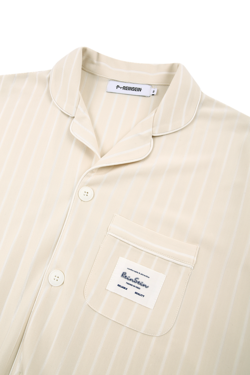 FW PRS beige stripe pajama set-up