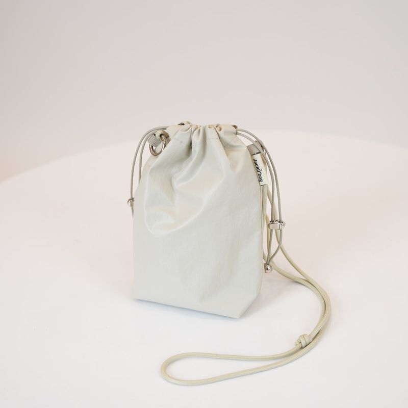 Glazed mini bag - BLACK / IVORY