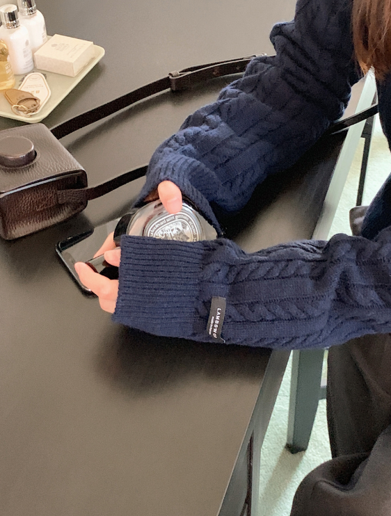 Hidden Button Cable Wool Knit Cardigan (5color)