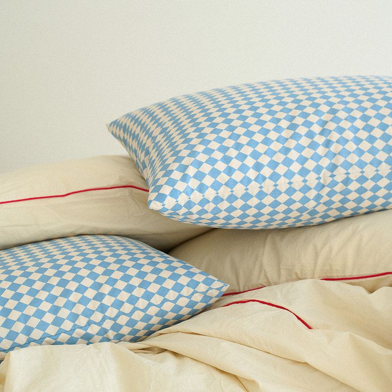 coconiel(ココニエル)の「Light cheker pillow cover 50*70(Interior)」