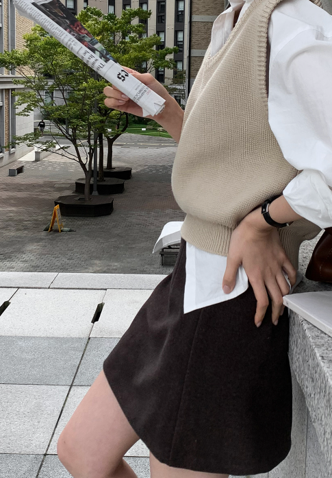 [Lè made/7,000 Sold] ルメイド ベーシック Vネック ベスト
