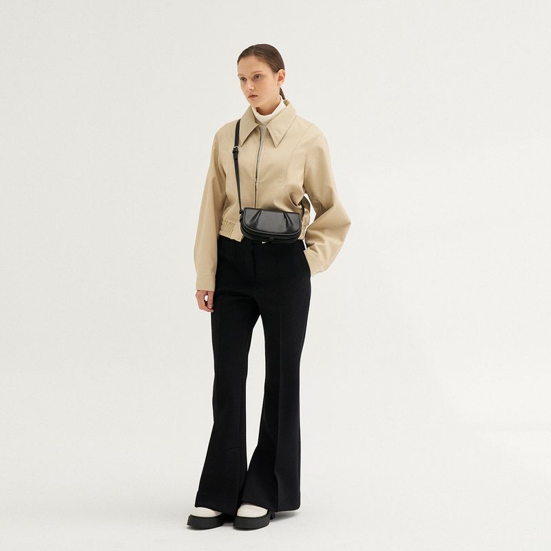PLEATS FLAP BAG MINI_BLACK