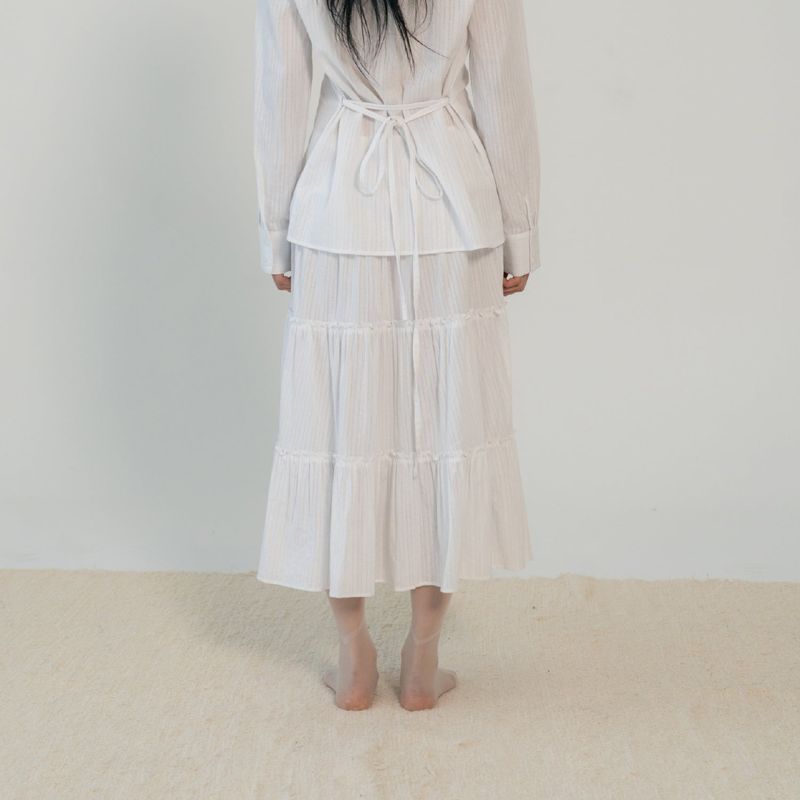 REGULAR FIT BELT SHIRTS (WHITE)