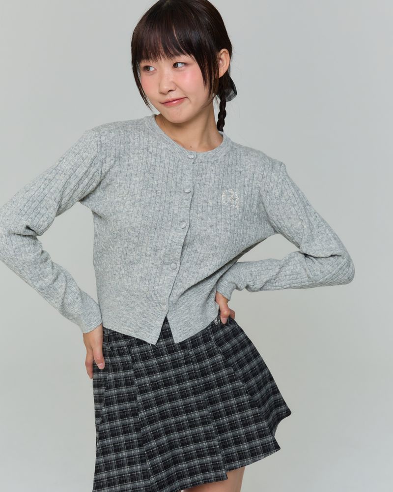 ADORE BELLE(アドールベル)の「EMBROIDERED TWIST CARDIGAN - GRAY(Tops)」