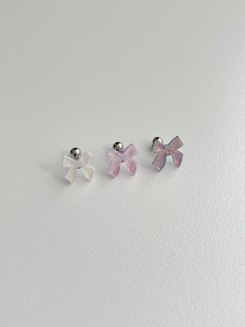 Frill ribbon Aurora piercing / 3 colors