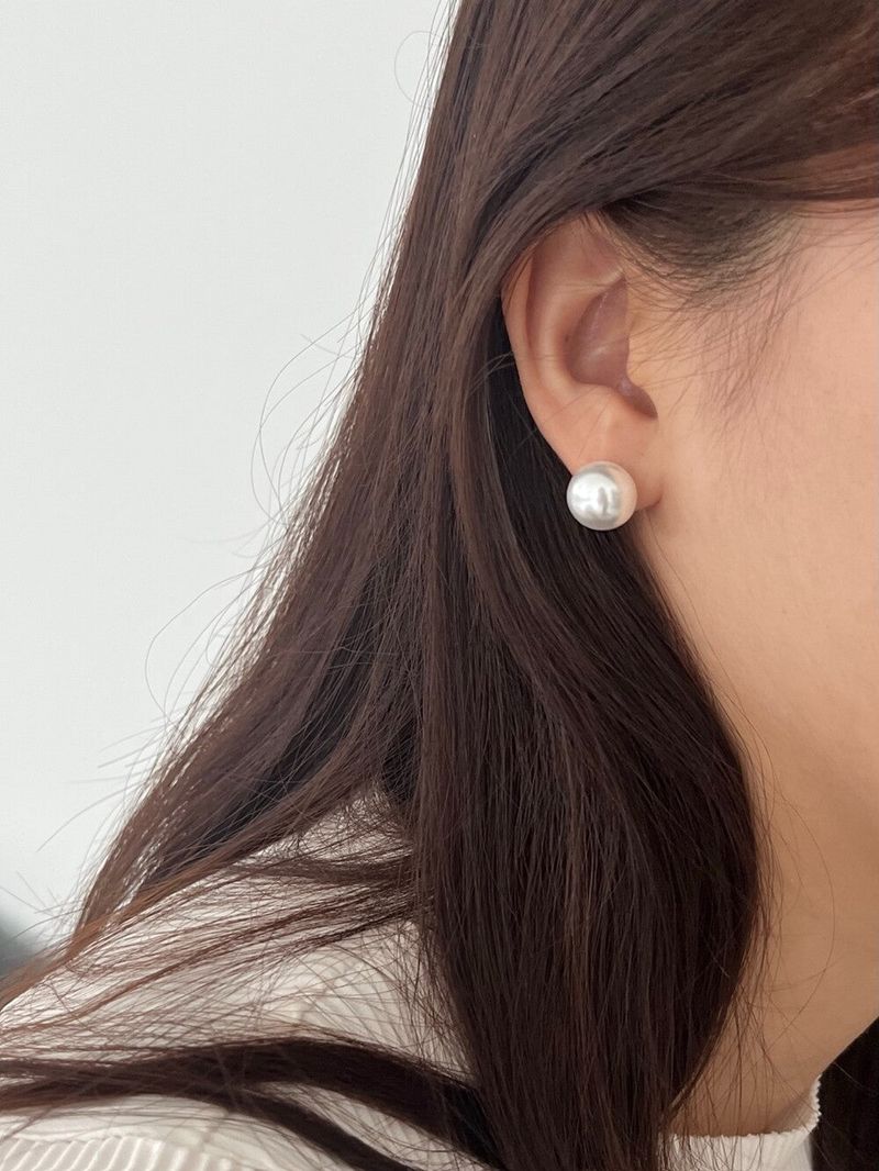 (silver925) 12mm Pearl earrings