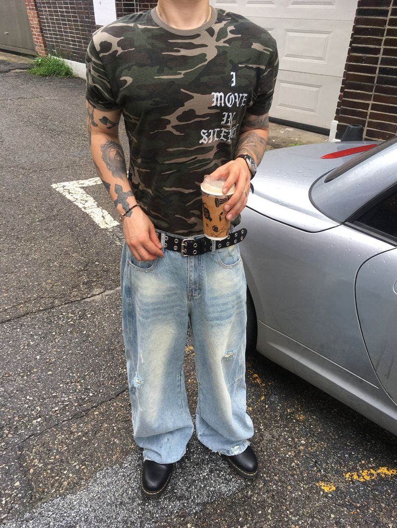 No.1811 S lettering camo half T
