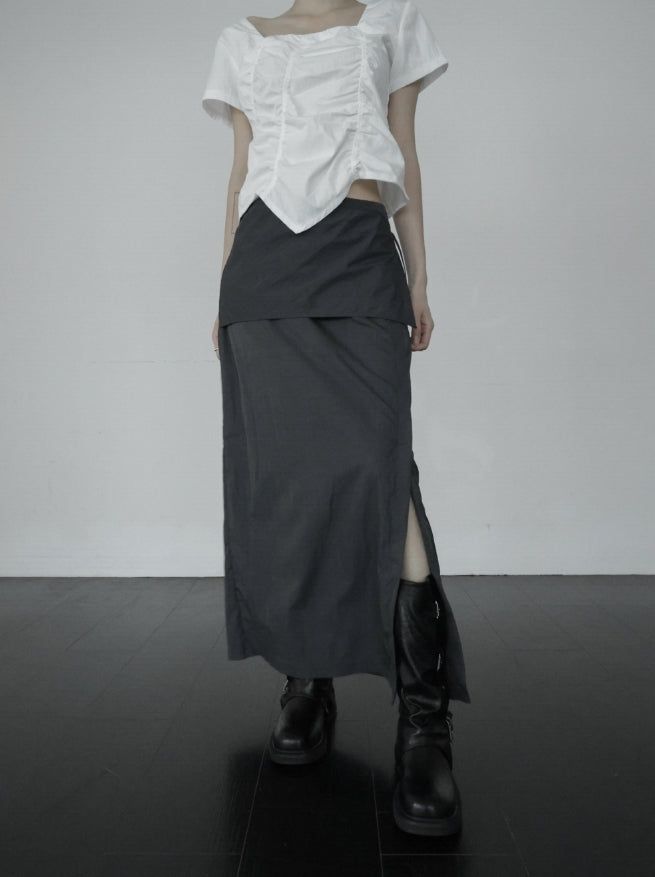 E-Sen Layered Wrap Skirt