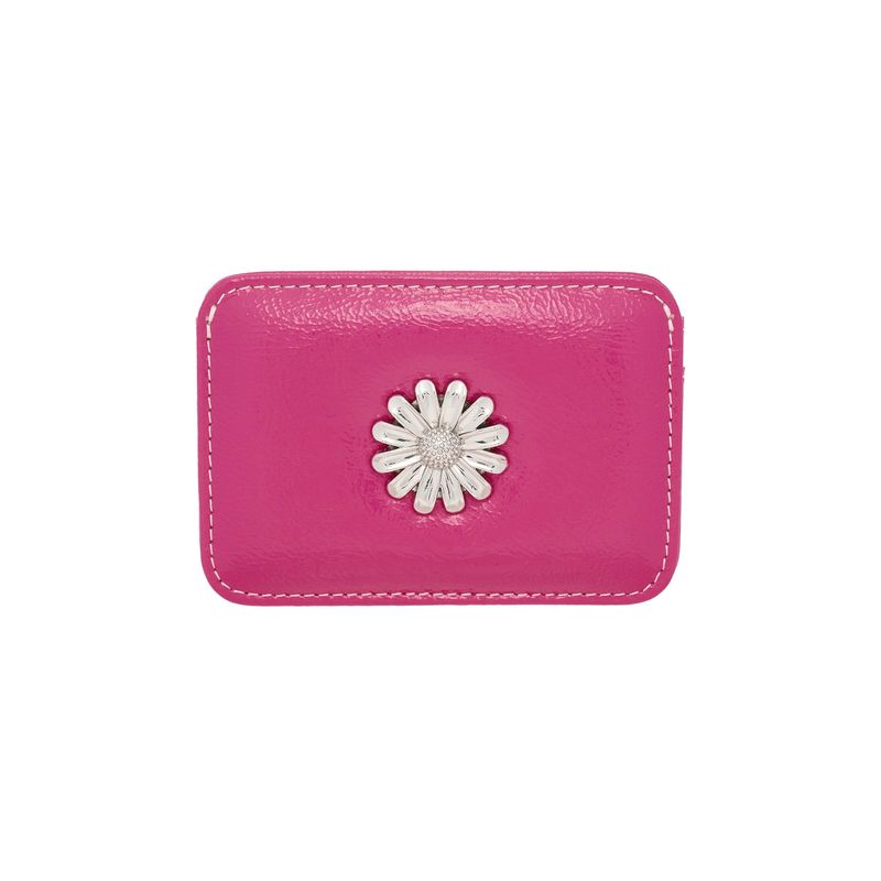 Daisy Slim Mini Transportation Card Wallet fuchsia pink